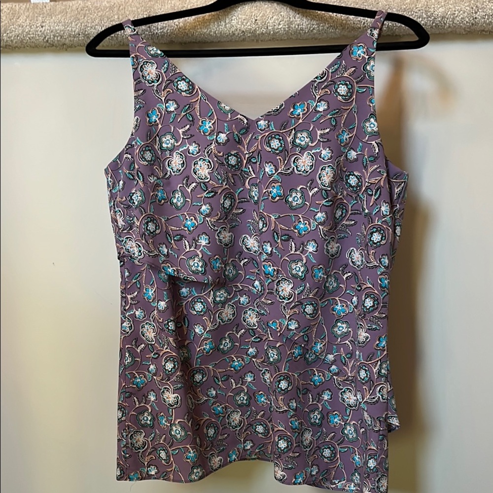 CAbi Gray Asymmetrical Camisole Sleeveless Top